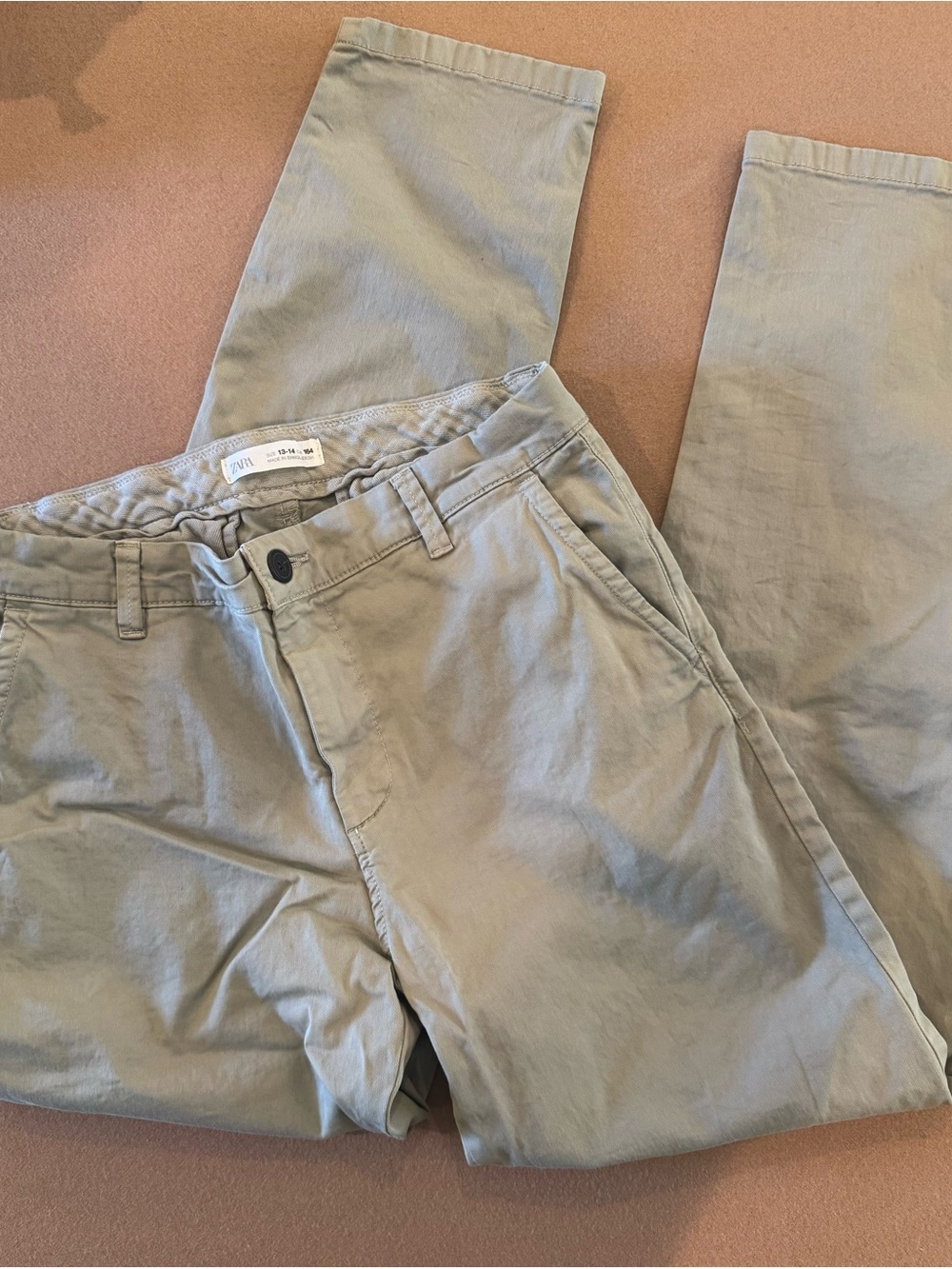 Zara Kids Chino Pants in Light Tan